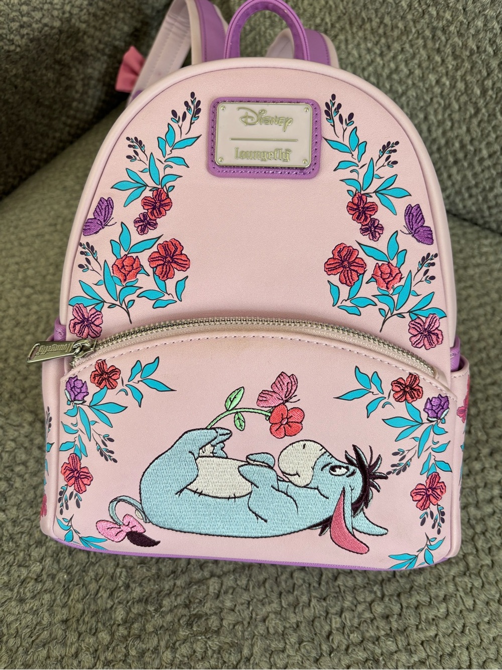 Loungefly Pink Eeyore Floral Mini Backpack